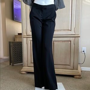 Stella McCartney Wool Mid-Rise Wide Leg Tuxedo Stripe Classic Pants IT40 US6 NWT